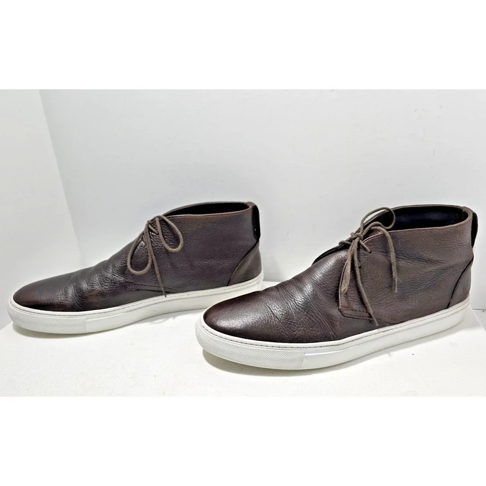 Adam Derrick To Boot New York Ankle Boots Cervo Leather Lace up Brown SZ 12